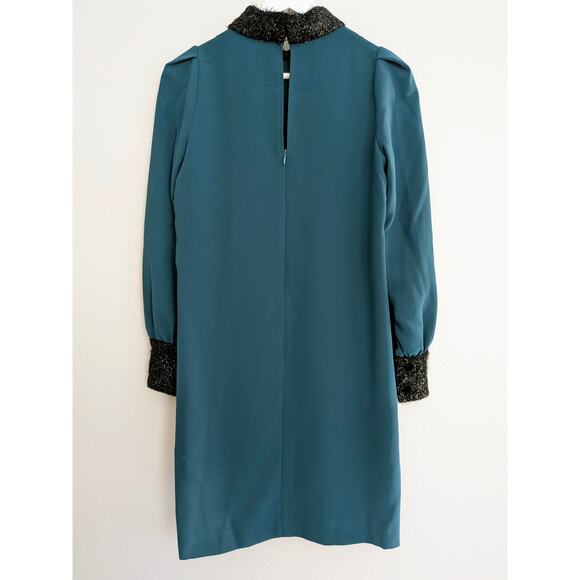 NWT AnnaRita N Blue Green Mini Dress Shift IT 40 US 4 Women's Italian Designer - Picture 3 of 8